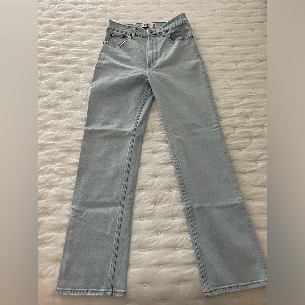 Abercrombie ankle straight high rise jeans